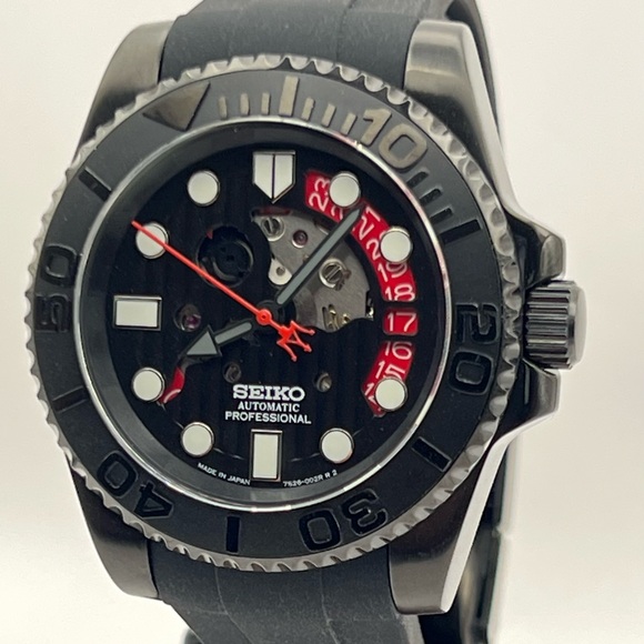 Custom SEIKO Skeleton NH35 Automatic Dive Watch 40mm - Picture 1 of 8